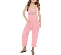 Combinaison élégante pour filles pour la saison scolaire, salopette confortable à imprimé lettre pour jeunes filles, combinaison décontractée à la mode pour un usage quotidien, idéale pour les/A