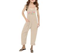 Combinaison élégante pour filles pour la saison scolaire, salopette confortable à imprimé lettre pour jeunes filles, combinaison décontractée à la mode pour un usage quotidien, idéale pour les