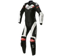 Combinaison en Cuir Alpinestars Stella GP Plus 2 Pièces Noir/Blanc/Rouge Vif44 Long Noir,Blanc,Rouge Vif