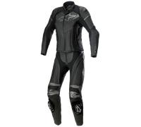 Combinaison en Cuir Alpinestars Stella GP Plus 2 Pièces Noir/Gris Métallisé48 long Noir,Gris Métallisé