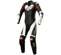 Alpinestars GP Plus, costume en cuir 1pcs. perforé femmes 50 Noir/Blanc/Rouge Néon Noir/Blanc/Rouge Néon