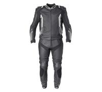 GMS-Moto GR-1, combinaison en cuir 2pcs. 60 Noir/Gris/Blanc Noir/Gris/Blanc