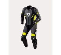 Combinaison en cuir monobloc Control noir-jaune fluo 54 standard