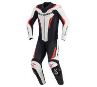 Alpinestars Combinaison cuir moto 1 pièce GP Force V2 Blanc/Noir/Rouge Néon Taille 52 Homme