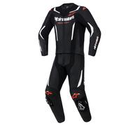 Alpinestars Combinaison 2 pièces en cuir GP Force V2 Noir/Blanc/Rouge néon Taille 56 Homme