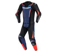 Alpinestars Combinaison cuir moto GP Force V2 2 pièces Noir/Bleu/Rouge Néon Taille 58