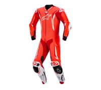 Alpinestars Combinaison cuir moto GP Tech V5 1 pièce perforée Rouge fluo/Rouge vif/Blanc 48 Homme