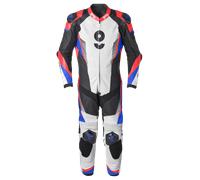 Combinaison En Cuir Moto GMS GRC-1 1 Pièce Noir/Bleu/Rouge56 Noir,Bleu,Rouge