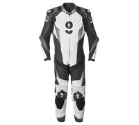 GMS-Moto GRC-1, combinaison en cuir 1pcs. 58 Noir/Blanc/Gris Noir/Blanc/Gris