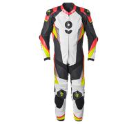 GMS-Moto GRC-1, combinaison en cuir 1pcs. 48 Noir/Blanc/Rouge/Jaune Noir/Blanc/Rouge/Jaune