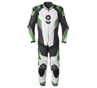 Combinaison En Cuir Moto GMS GRC-1 1 Pièce Vert/Noir/Blanc48 Vert,Noir,Blanc