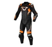 Macna Combinaison en cuir moto Armadyl 2 pièces perforée Noir/Orange Taille 50 pour homme