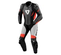 REV'IT! Combinaison moto Control cuir une pièce noir/blanc/rouge Taille 48 Homme