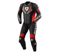 REV'IT! Combinaison moto Quantum 3 une pièce en cuir perforé gris-rouge Taille 52 Homme