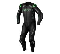 §Combinaison en Cuir RST S1Noir-Vert Néon§