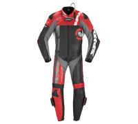 Spidi DP-Progressive Perforated Pro Combinaison en cuir de moto une pièce, noir-rouge, taille 46