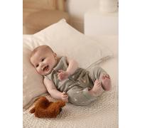 Combinaison en gaze de coton naissance vert sauge 3M(60CM)