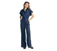 Combinaison en jean femme Nife Bleu 40