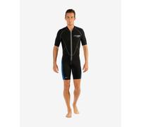 Cressi Lido Man - Combinaison Neoprene Shorty Homme - Natation Snorkeling et Plongee - Noir/Bleu - XS