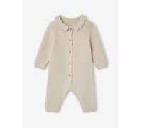 Combinaison en tricot bébé col en crochet écru 12M(74CM)