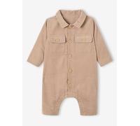 VERTBAUDET Combinaison Col Velours ATELIER beige 6M(67CM)