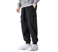 Combinaison en velours tendance pour homme comme pantalon de loisirs tendance avec aspect cravate, plus équipement pour un style jeune, Noir , XL