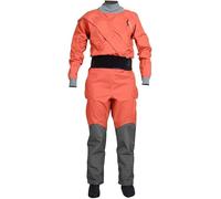 Combinaison étanche pour Femmes avec Joint en Latex Combinaison étanche en Tissu Imperméable Respirant 4 Couches Combinaison étanche De Kayak avec Latex sur Le Cou Et Le Poignet, Orange_Medium