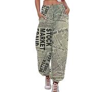 Combinaison étroite Harlan Casual avec Impression Numérique 3D pour Femmes Pantalons de Salopette Taille Haute de Poche Pantalons de Salopette Larges Ensembles Tricot Et Pantalons, Ag-d, S