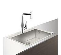 Combinaison évier Hansgrohe Select C71-F660-03 43209000 chromé , avec sBox, 1 bac principal