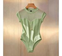 Combinaison femme à col montant en maille transparente avec capuche et manches L,M,S,XLUnicoloreTissu tricoté