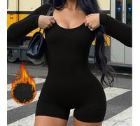 Combinaison femme AiTyi, bien ajustée, décontractée, minimaliste, col en U amincissant, à la mode, sexy, polyvalente, sports de plein air, Y2K, remise des diplômes, rentrée scolaire, Pâques, hiver, ma