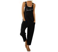 Combinaison Femme Chic - Combinaison Femme Décontractée à Bretelles Boutonnée pour Un Style Ample et Élégant