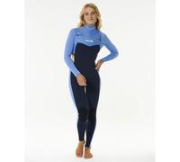 Combinaison Femme Dawn Patrol Perf 4/3 Zip Poitrine Blue