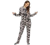 Combinaison Femme Élégant Hiver - Bodysuit Femme Manches Longues Grenouillère Avec Pieds Doudou Chaud Onesie Automne Hiver Combinaison Manches Longues Longue Une Pièce Coton Polaire Maison Imprimé