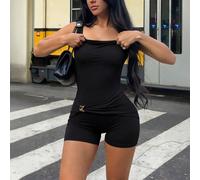 Combinaison femme Fendei de couleur unie à la mode, style doux et cool pour le printemps et l'été, convient pour les rendez-vous, le shopping, le thé de l'après-midi, les sorties décontractées entre a