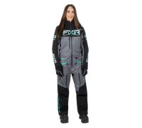 §Combinaison Femme FXR Maverick Lite Noir-Gris Moyen Chiné-Menthe Fade§
