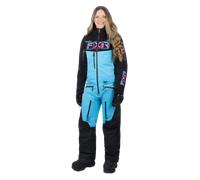 §Combinaison Femme Isolée FXR Maverick F.A.S.T. Noir-Bleu Ciel-Rose Électrique§
