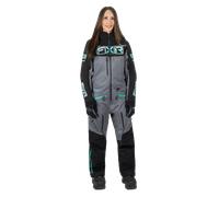 §Combinaison Femme Isolée FXR Maverick F.A.S.T. Noir-Gris Moyen Chiné-Menthe Fade§ 8 (M)
