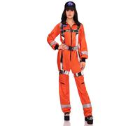 Leg Avenue Combinaison Astronaute Cosmique avec Zip pour Femme - Taille M - Orange