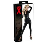 Combinaison femme manches longues en latex (noir) - L