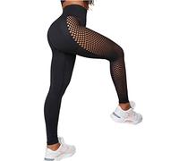 Combinaison Femme Pantalons de Yoga Leggings pour Femmes Taille Haute Sports Fitness Pantalons Pantalons de Yoga sans Couture Jogging Femme Ensemble Collant im Ventre Plat (Black, S)