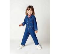 Combinaison fille jean style worker bleu moyen 7A
