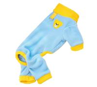 Combinaison for Chien en Peluche à Motif Ours coloré avec Anneau en D, vêtement Confortable et Chaud for Animaux de Compagnie, Pyjama for Chien(Light Blue,XXL)