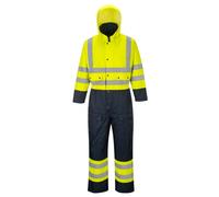 Combinaison haute visibilité matelassée Imperméable Portwest contrast Jaune / Marine M