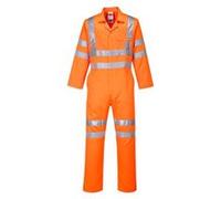 Portwest Combinaison Hi-Vis Poly-coton RIS, Couleur: Orange, Taille: L, RT42ORRL