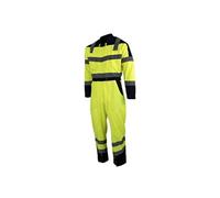 Combinaison HV 2 zips bicolore surveillance jaune marine - - 4106 T5