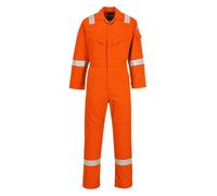 Portwest Combinaison FR50 pour homme Réfléchissante Résistante aux flammes Ignifuge 350g Orange 4XL