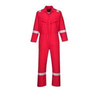 Portwest Combinaison Araflame Silver, Couleur: Rouge, Taille: 44, AF73RER44