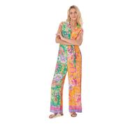 Combinaison imprimÃ©e floral col en V femme Derhy India Orange S
