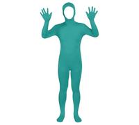 Combinaison intégrale enfant orange bronzes vert fluo latex pour adulte femme et homme costume de Lorax d'écran vert costume Slenderman avec moustache et sourcils pour Halloween 5-6 10-12 3-4 8-9 2ans